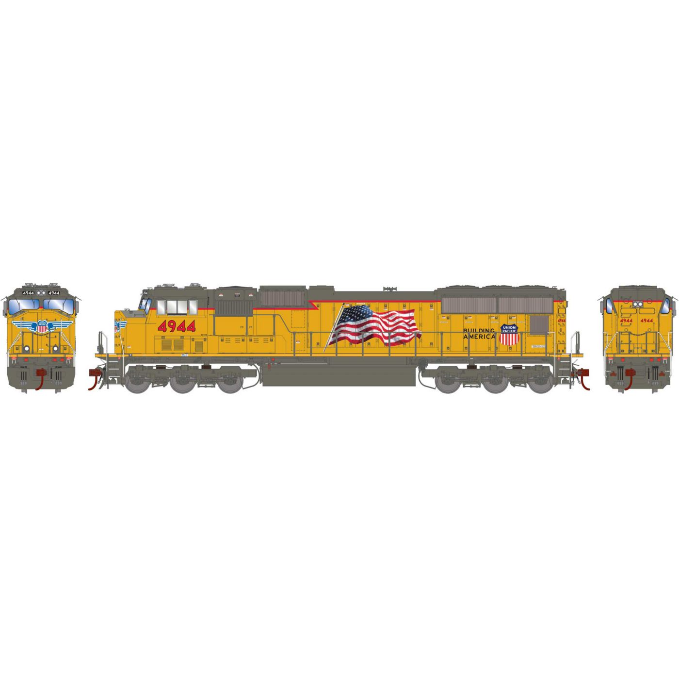 Details about   ATHEARN GENESIS HO SCALE G6165 SD-70M UNION PACIFIC "BUILDING AMERICA" #4526 