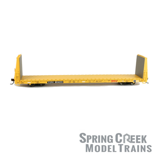 Spring Creek Exclusive HO Atlas Trainman 62' Bulkhead Flat Car TTX "Red TTX"