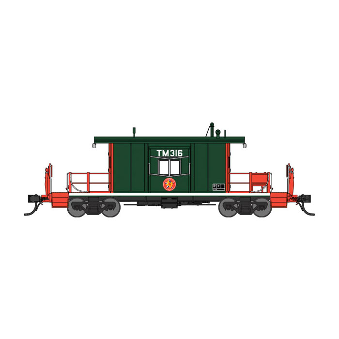 Bluford Shops HO Short Body Bay Window Caboose Texas Mexican