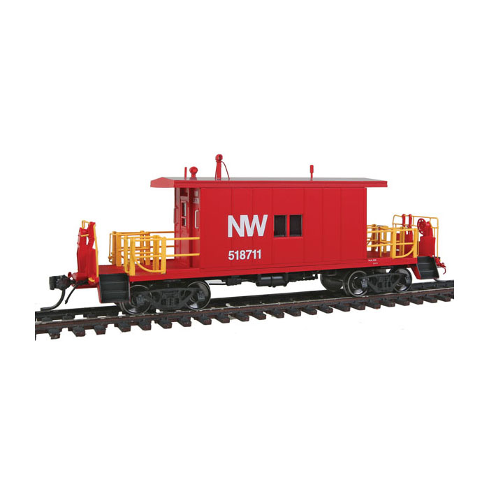 N SCALE BLUEFORD #23090 TRANSFER CABOOSE LONG ROOF NORFOLK&WESTERN RD#518717 NEW 