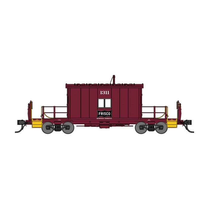 Bluford Shops HO Transfer Caboose Short Roof Frisco