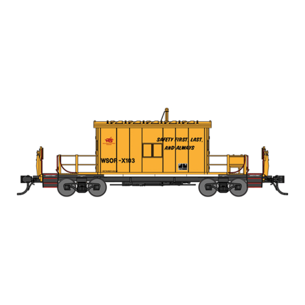 Bluford Shops HO Transfer Caboose Short Roof Wisconsin & Southern