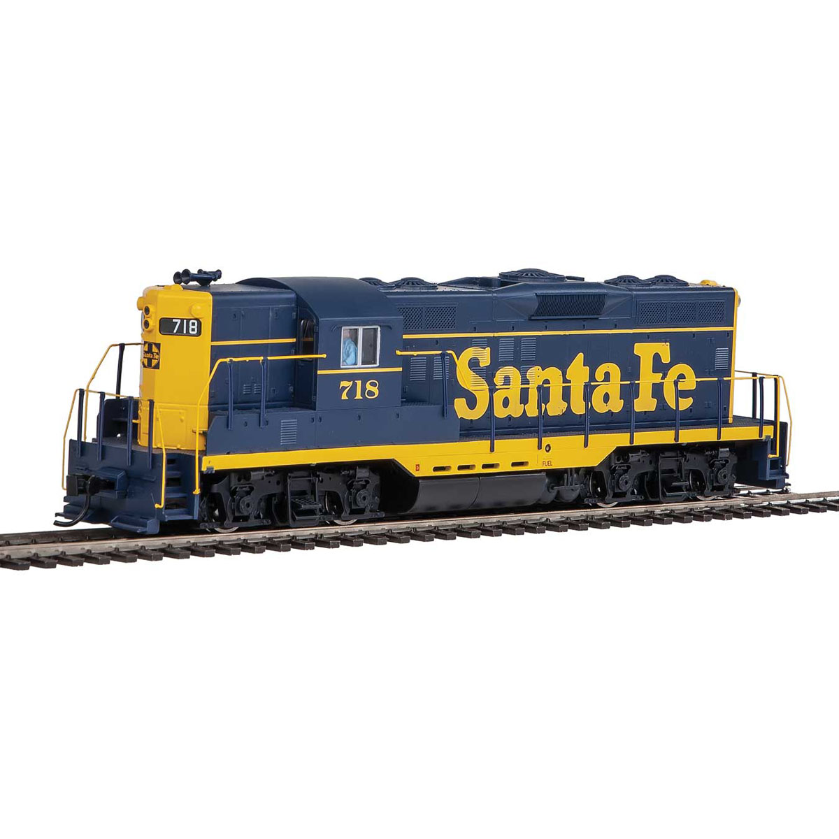 Walthers Mainline HO GP9 Phase II High Hood Santa Fe "Pinstripe"