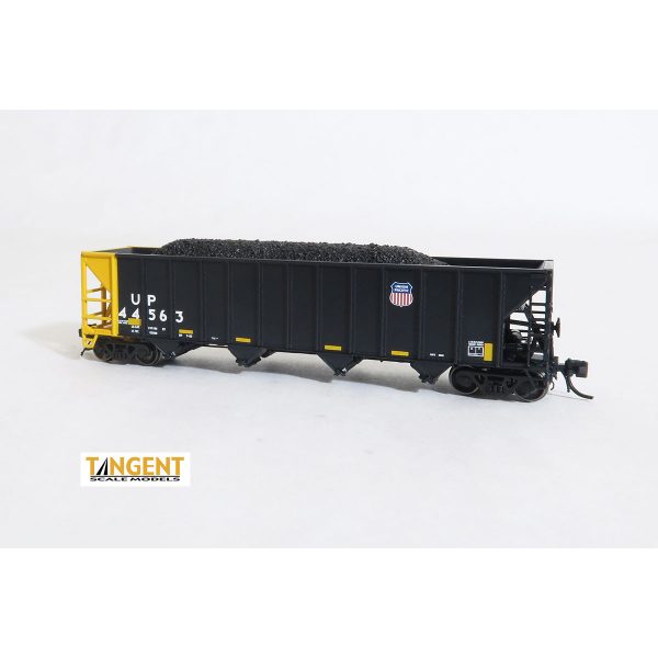 Tangent N Bethlehem Steel 3600cf Quad Hoppers Union Pacific "Scheme 22, H-100-18 Black Repaint 2005+ V2"