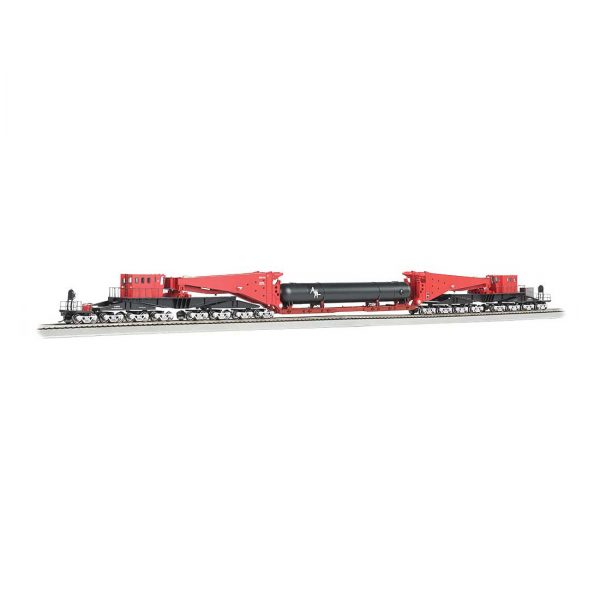 Bachmann Spectrum HO 380 Ton Schnabel Car Red with Retort Cylinder Load
