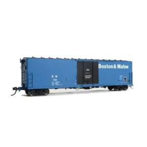 Moloco HO 50' RBL Plate B Boxcar, Center Door Boston & Maine "Repaint 7-79"