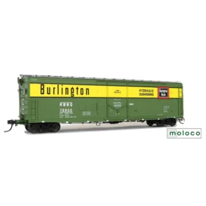 Moloco HO 50' RBL Plate B Boxcar, Center Door Chicago Burlington Qunicy "RBBQ"