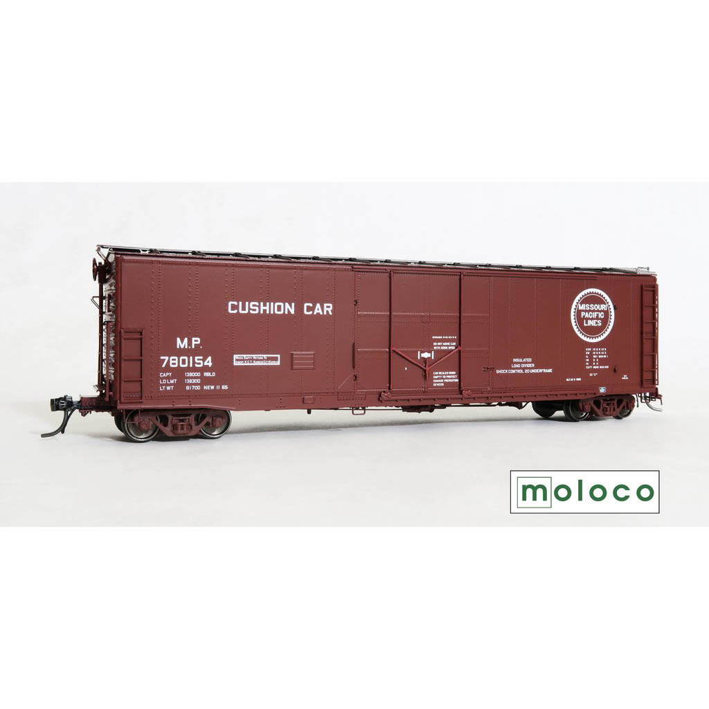 Moloco HO 50' RBL Plate B Boxcar, Center Door Missouri Pacific