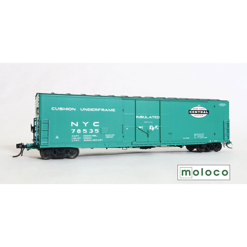 Moloco HO 50' RBL Plate B Boxcar, Center Door New York Central