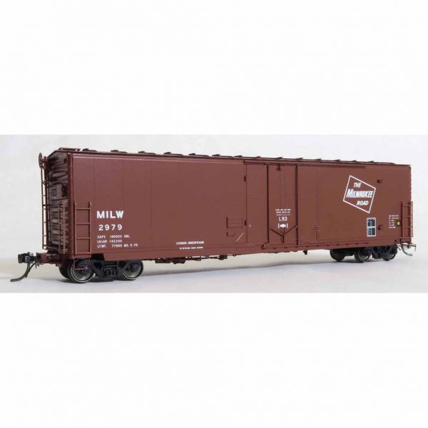 Moloco HO General American 50' RBL Sill 1 Boxcar, Offset Door Milwaukee Road