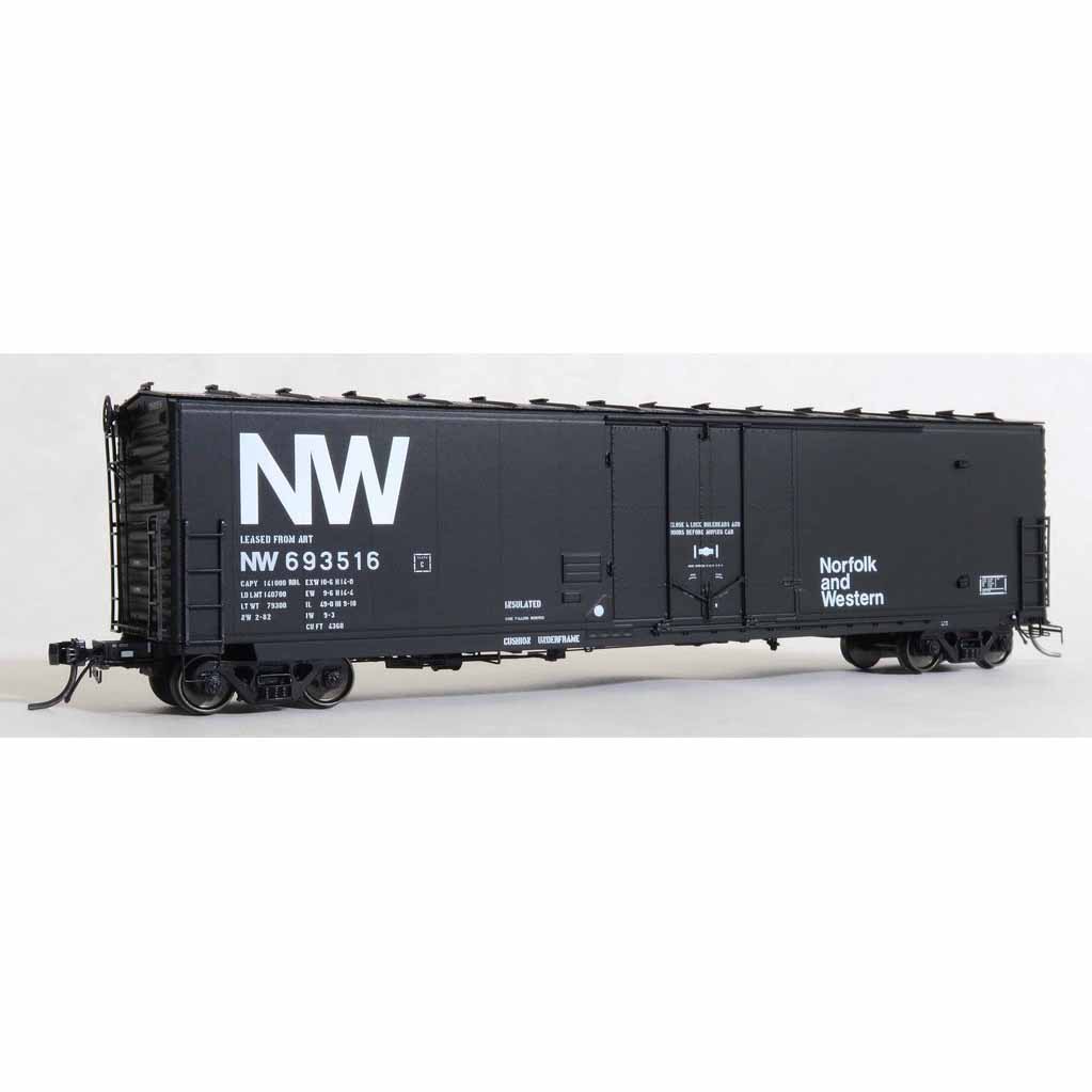Moloco HO General American 50' RBL Sill 1 Boxcar, Offset Door Norfolk & Western "ex WADX"