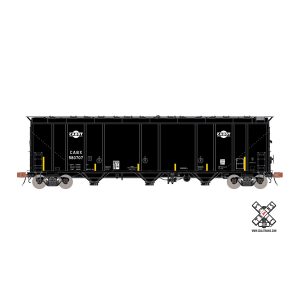 Scale Trains N Rivet Counter Thrall 5750 Carbon Black Covered Hopper Cabot "CABX, Dual Logo"