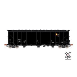 Scale Trains N Rivet Counter Thrall 5750 1970s Version Carbon Black Covered Hopper Columbian Chemicals “Logo, CCX”