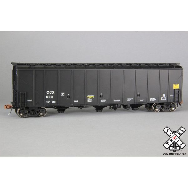 Scale Trains HO Rivet Counter Thrall 5750 Carbon Black Covered Hopper Columbian Chemicals "No Logo, CCX"