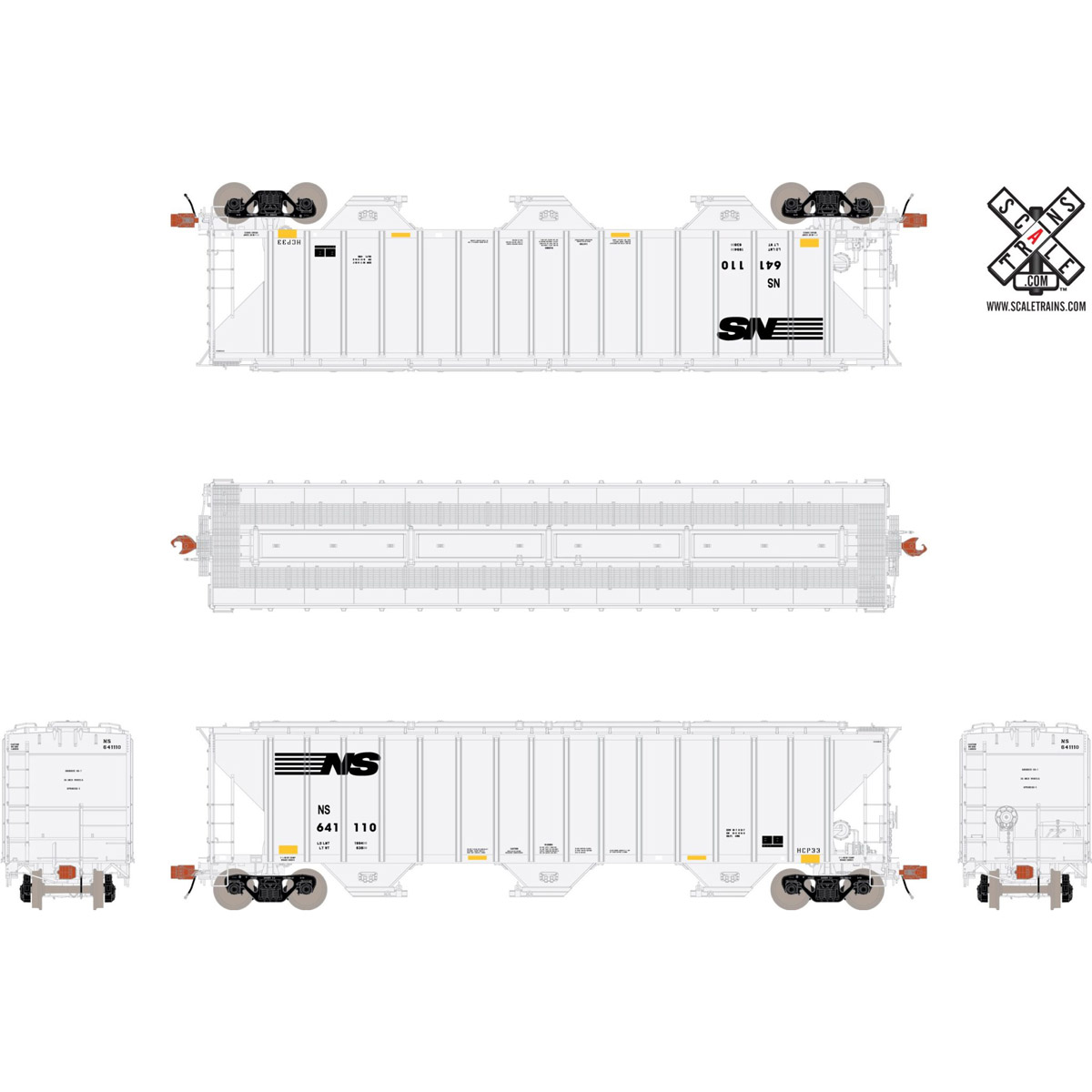 Scale Trains HO Rivet Counter PS-2 4785 Covered Hopper Norfolk Southern - Image 3