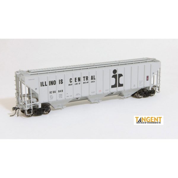 Tangent HO PS-2CD 4740 Covered Hopper Illinois Central "Gray"
