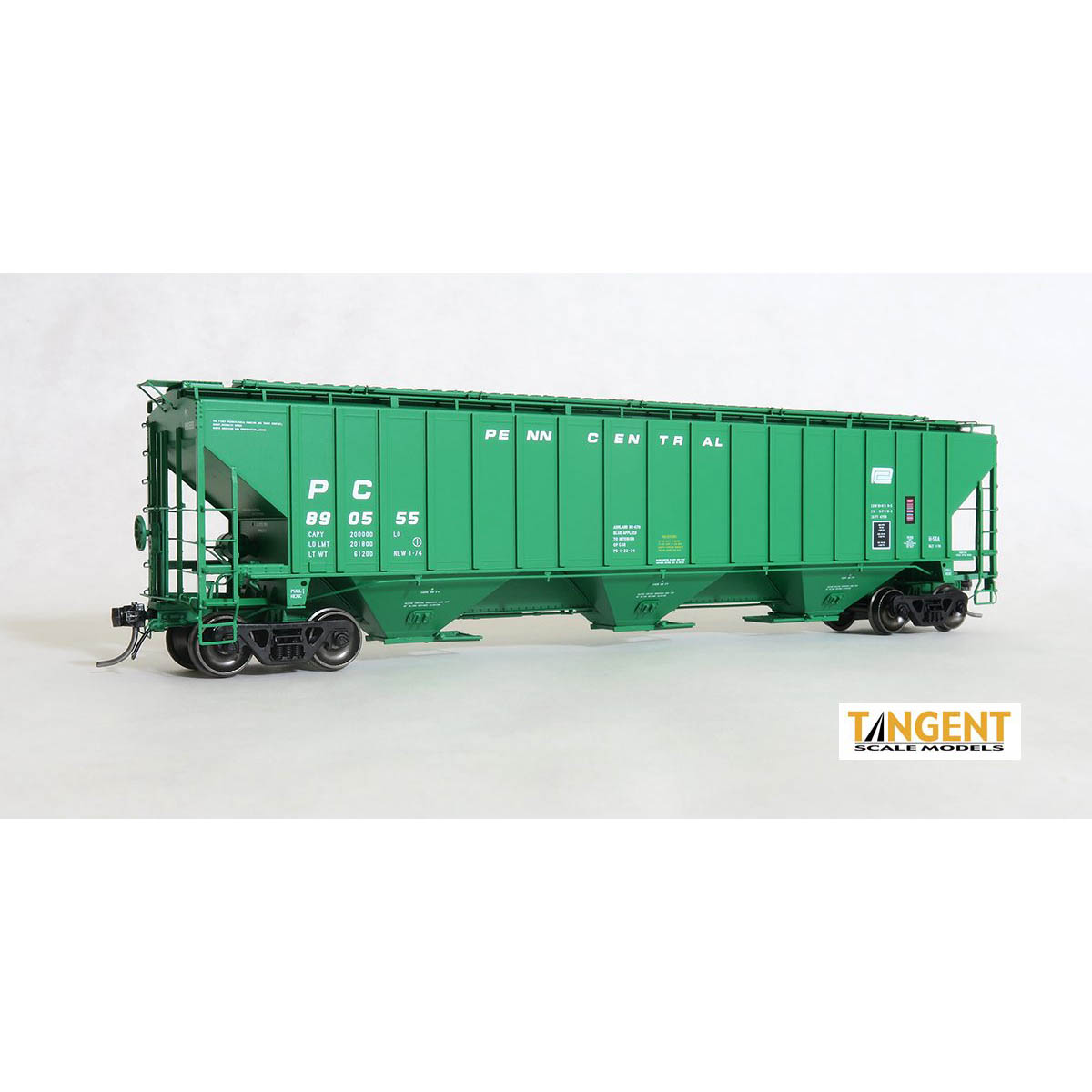 Tangent HO PS-2CD 4750 Covered Hopper Penn Central - Spring