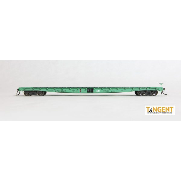Tangent HO GSC 60' Flatcar Missouri Pacific "UP MOW Green, Pre 2005"