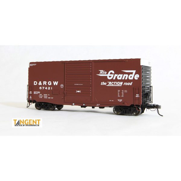 Tangent HO PS-1 40' Mini-Hy Cube Boxcar Denver & Rio Grande