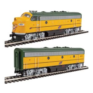 Walthers Mainline HO F7A-B Set Chicago Northwestern "Stagecoach" w/ DCC & Sound
