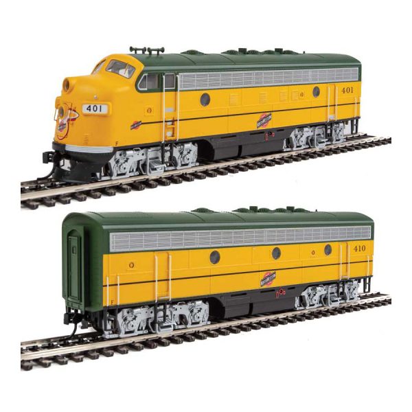 Walthers Mainline HO F7A-B Set Chicago Northwestern "Stagecoach" w/ DCC & Sound