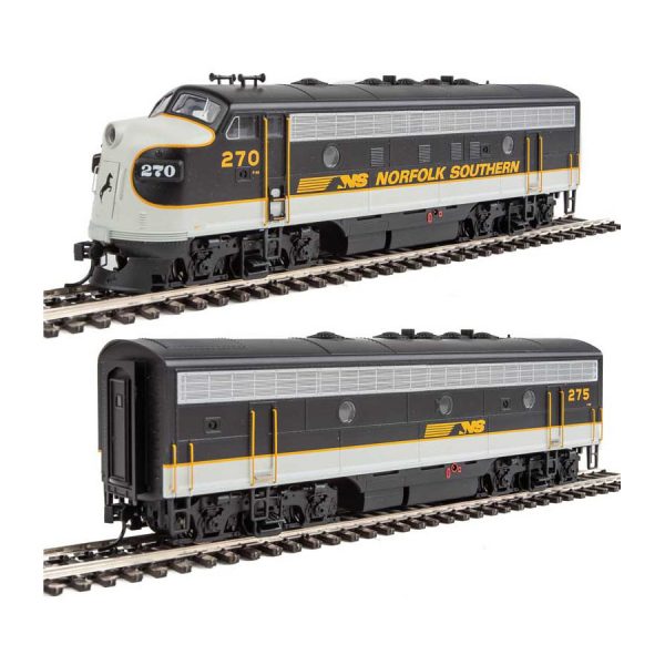 Walthers Mainline HO F7A-B Set Norfolk Southern "Tuxedo" w/ DCC & Sound