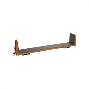 Atlas Trainman O Scale 2 Rail 62' Bulkhead Flatcar Denver & Rio Grande