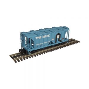 Atlas O Scale 2 Rail 70 Ton Covered Hopper Rock Island "The Rock"