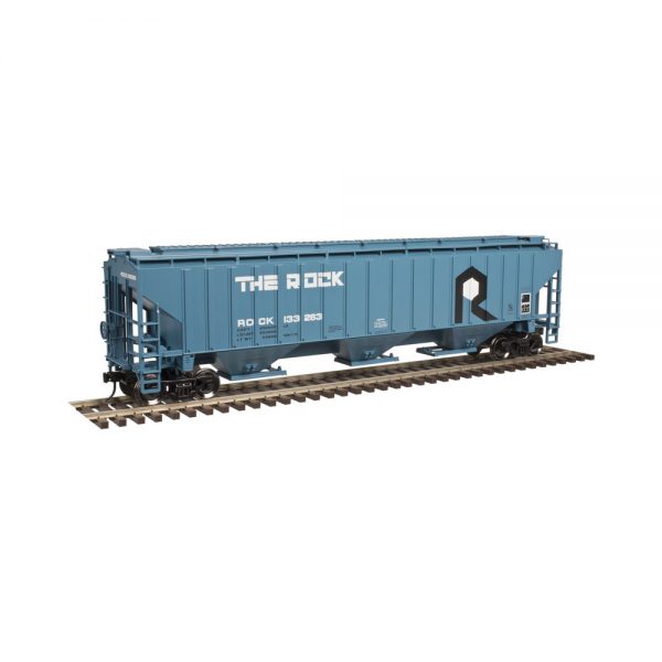 Atlas Trainman O Scale 3 Rail PS4750 Covered Hopper Rock Island "Blue"