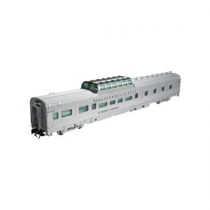 Atlas O Scale 2 Rail Dome Buffet Lounge Car Western Pacific "California Zephyr, Silver Hostel #832"