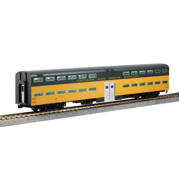 Kato HO Pullman Bi-Level 6 Window Coach Chicago Northwestern