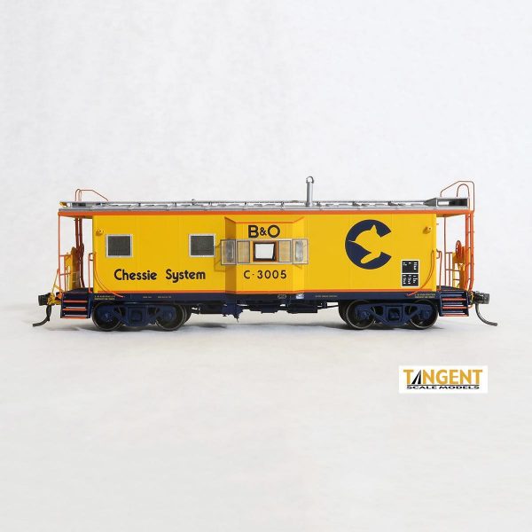 Tangent HO ICC I-18 Steel Bay Window Caboose Chessie System B&O "Raceland Repaint 1981+" w/ Lights