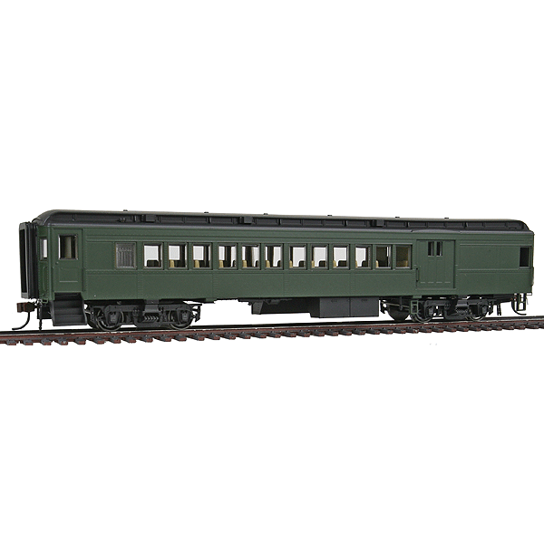 Con-Cor HO Heavyweight 65' Branchline Combine "Pullman Green"