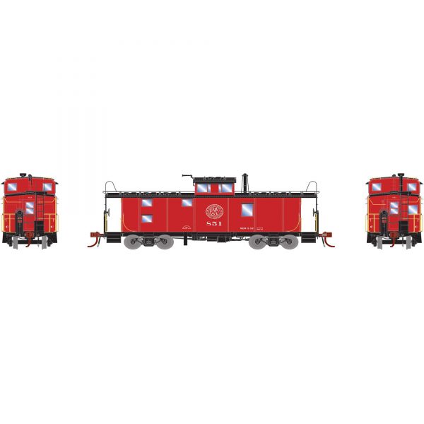 Athearn Genesis HO ICC Standard Vision Caboose Pittsburgh & West Virginia w/ Lights & Sound