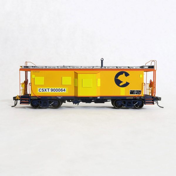 Tangent HO ICC I-18 Steel Bay Window Caboose CSX "Shoving Platform" w/ Lights