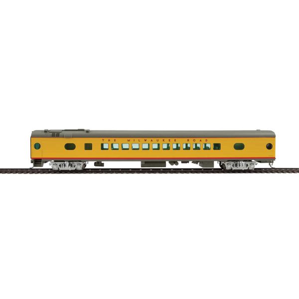 Walthers HO Proto Deluxe Edition Milwaukee Road "1956-71 Twin Cities Hiawatha Yellow & Gray" 9 Car Set - Image 4