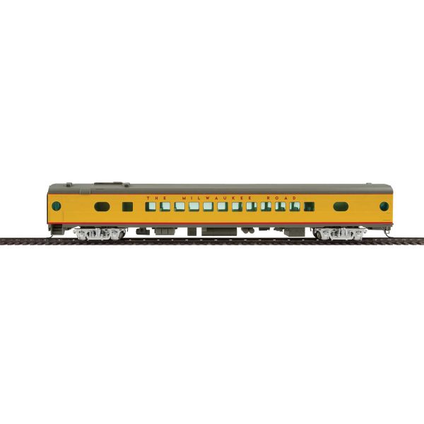 Walthers HO Proto Deluxe Edition Milwaukee Road "1956-71 Twin Cities Hiawatha Yellow & Gray" 9 Car Set - Image 5