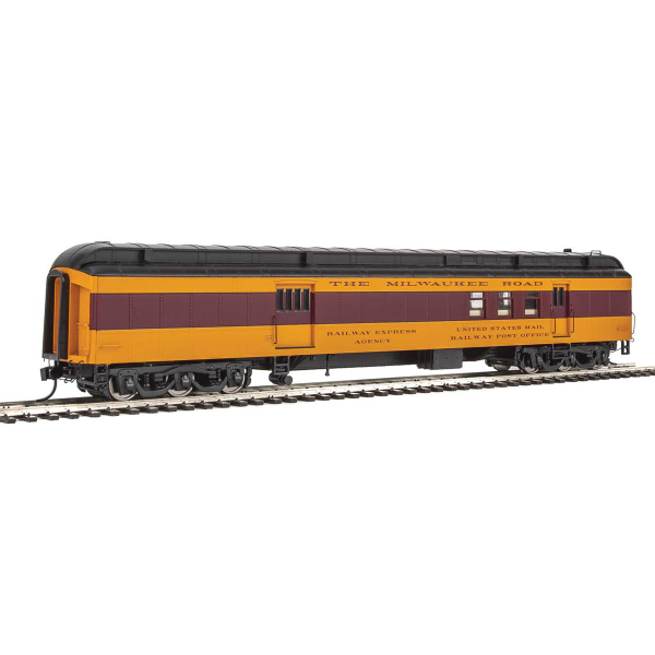 Walthers Proto HO 70' Heavyweight RPO-Baggage Milwaukee Road "Clerestory Roof"