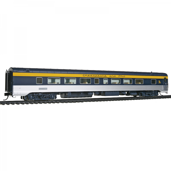 Walthers Proto HO 85' PS 52-Seat Coach Fluted No Skirts Chesapeake & Ohio "Pere Marquette" w/ Lights