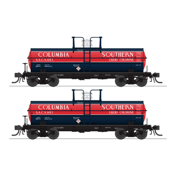Broadway Limited HO 6,000 Gallon Tank Car Columbia Southern 2 Pack