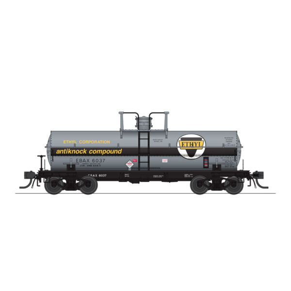 Broadway Limited HO 6,000 Gallon Tank Car Ethyl Corporation "Gray w/ Black Band"