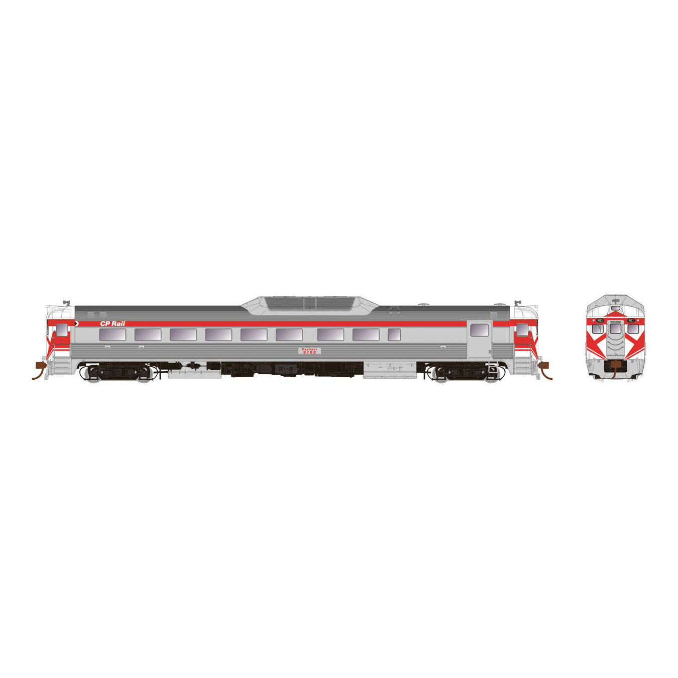 Rapido HO Budd RDC-2 Canadian Pacific "Action Red" w/ DCC & Sound