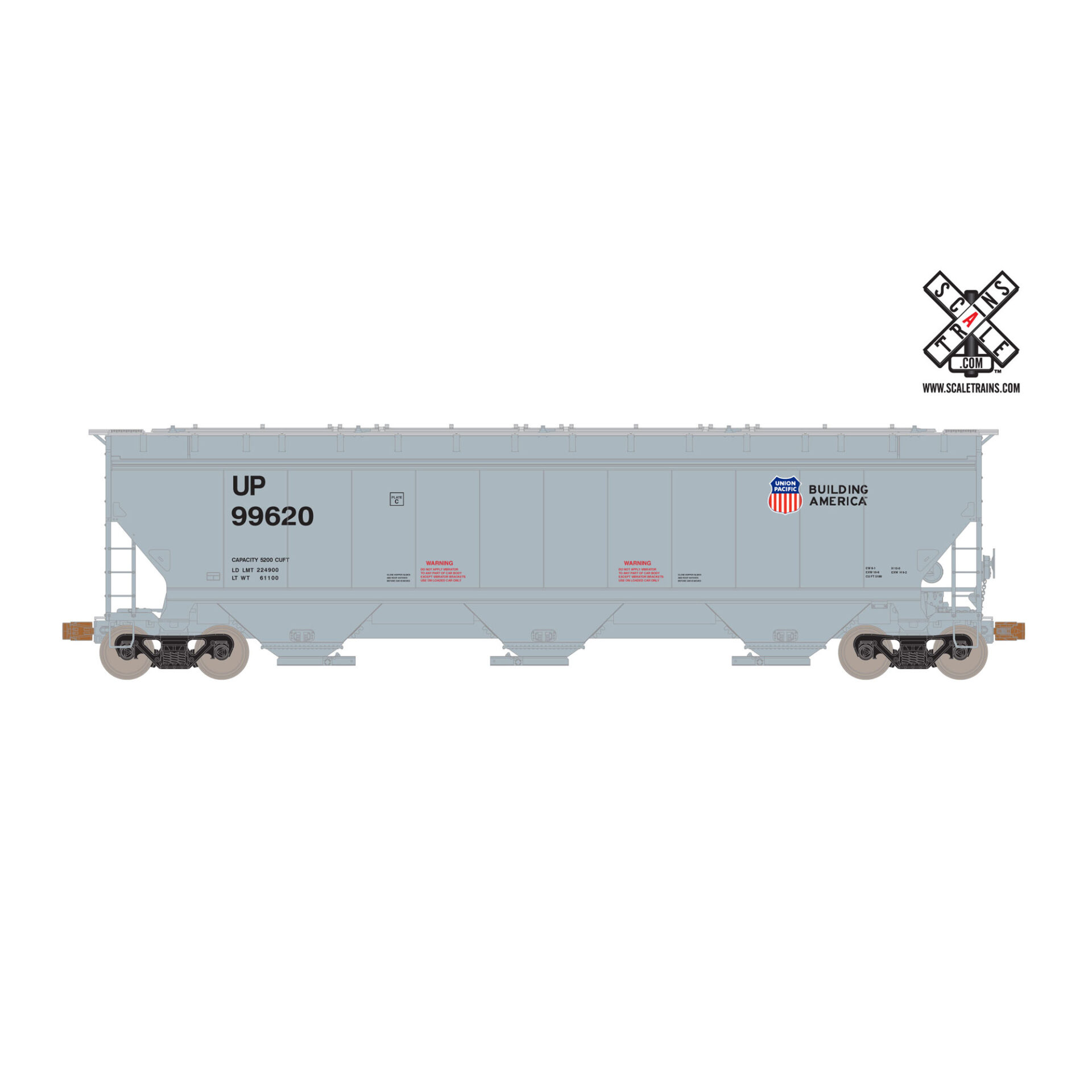 Scale Trains HO Operator Gunderson 5188 Covered Hopper Union Pacific