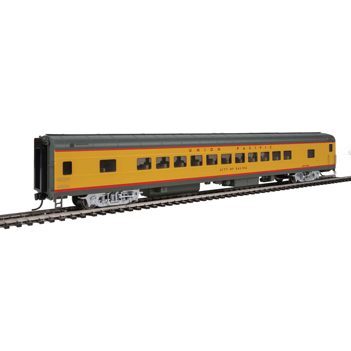 Walthers Proto HO 85' ACF 44-Seat Coach Union Pacific "Heritage Fleet, City of Salina" #5486