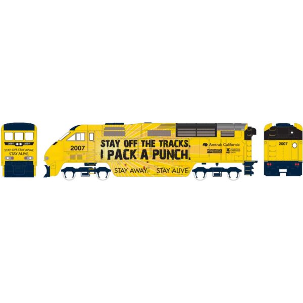 Athearn N F59PHI Amtrak California "Stay Off the Tracks I Pack a Punch" w/ DCC & Sound