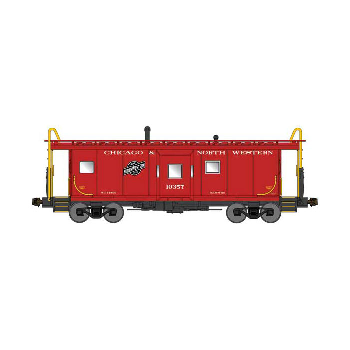 Bluford Shops N International Car Company Bay Window Caboose Chicago Northwestern "Red"