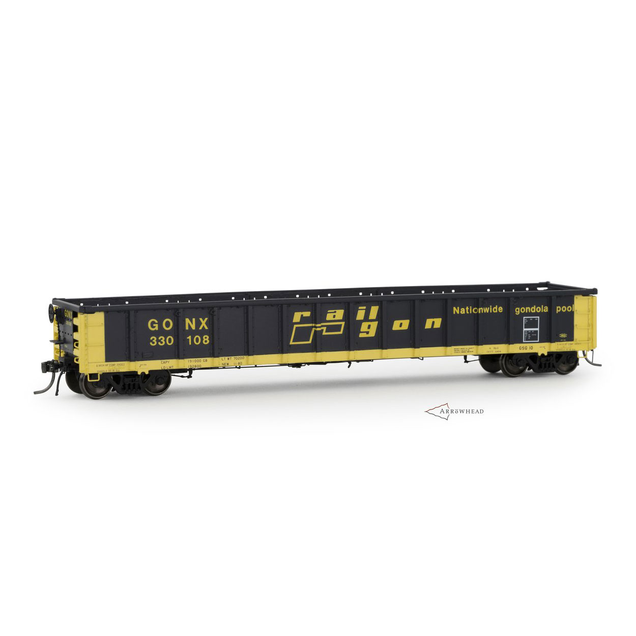 Arrowhead Models HO Greenville 2494 Gondola Railgon "As Delivered"