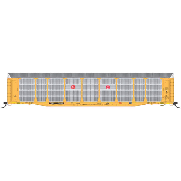 Intermountain HO Bi-Level Auto Rack Kansas City Southern "Yellow with Dual Logo"