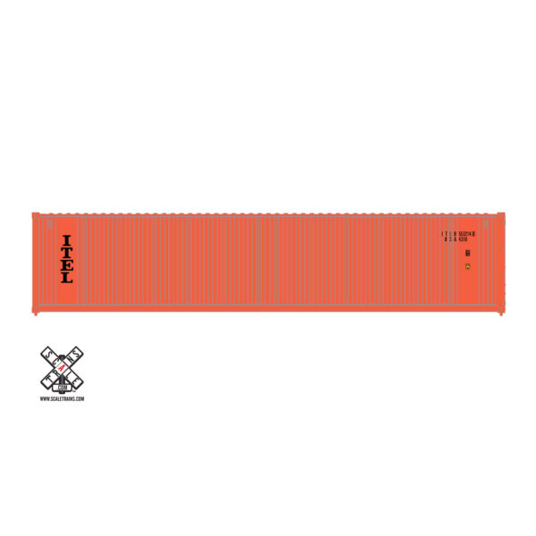 Scale Trains HO 40’ Square Corrugation Container ITEL 3 Pack