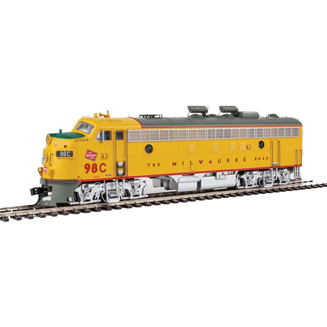 Walthers Proto HO FP7A Milwaukee Road "Yellow" w/ DCC & Sound Spring